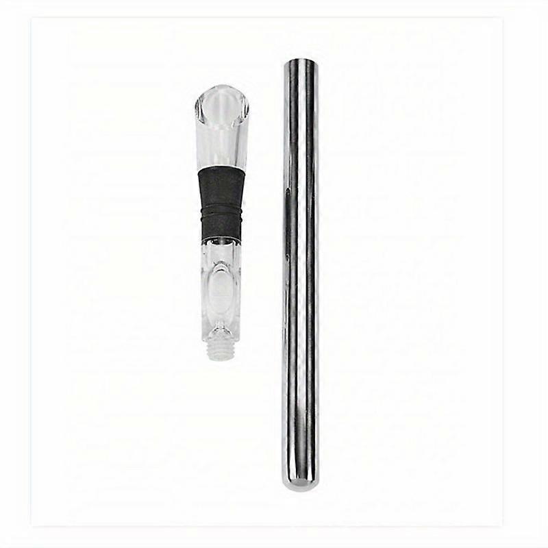 1PC Cooling Rod, Ice Wine Chiller Stick With Wine Pourer, Stainless Steel Cooling Stick Cooler, Beer Juice Beverage Frozen Stick Bar Party Tool, Acces