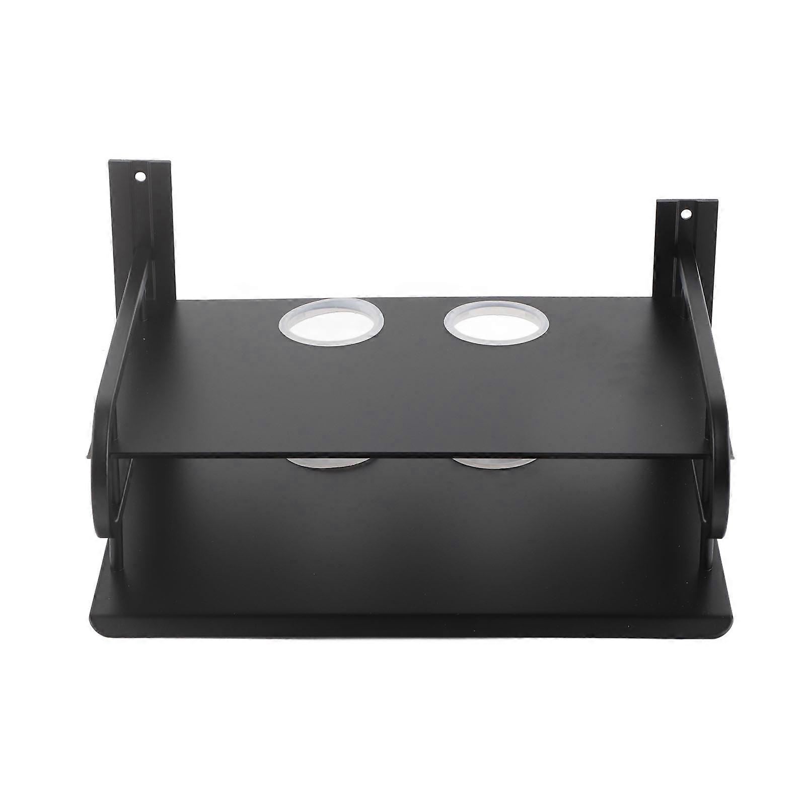 Household Double Layer Floating Wall Shelf for TV Box DVD Player Router - Wall Mounted Cable Box Shelf