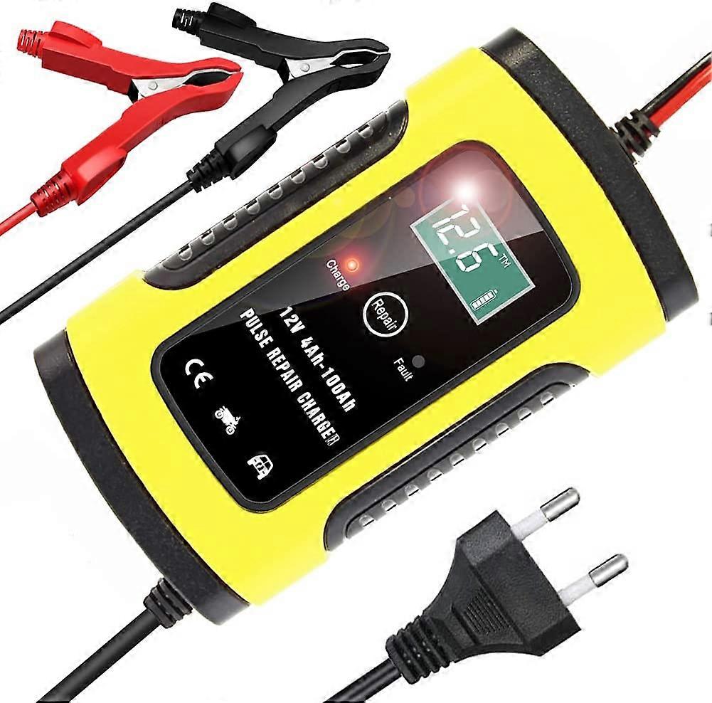 6A / 12V LCD Screen Portable Intelligent Battery Charger with Multiple Protections Repair Type for Car Motorcycle Battery