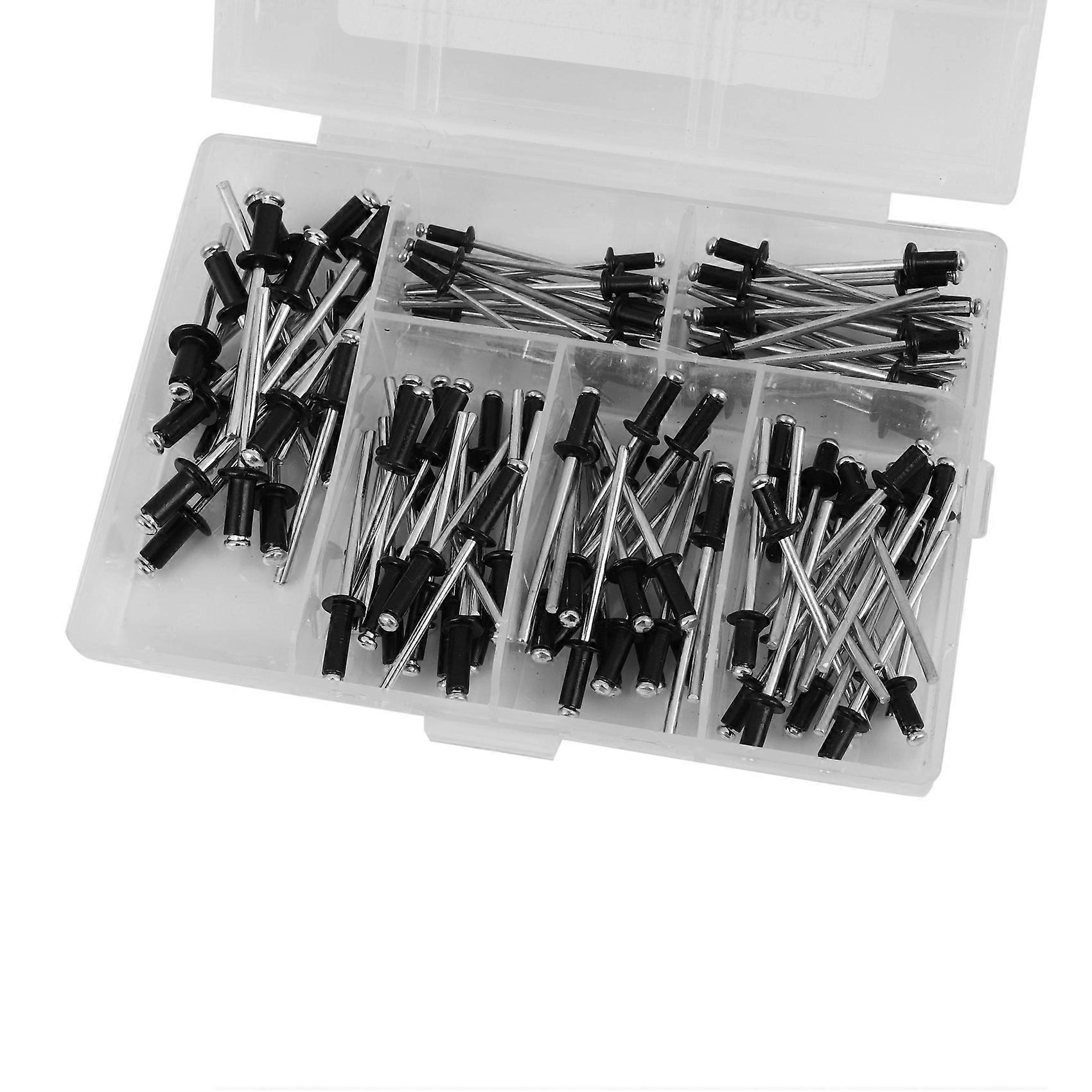 120Pcs/Set M2.4 .0 .2 Black Aluminium Blind Rivets Nail Decoration Rivets For Furniture Assortment