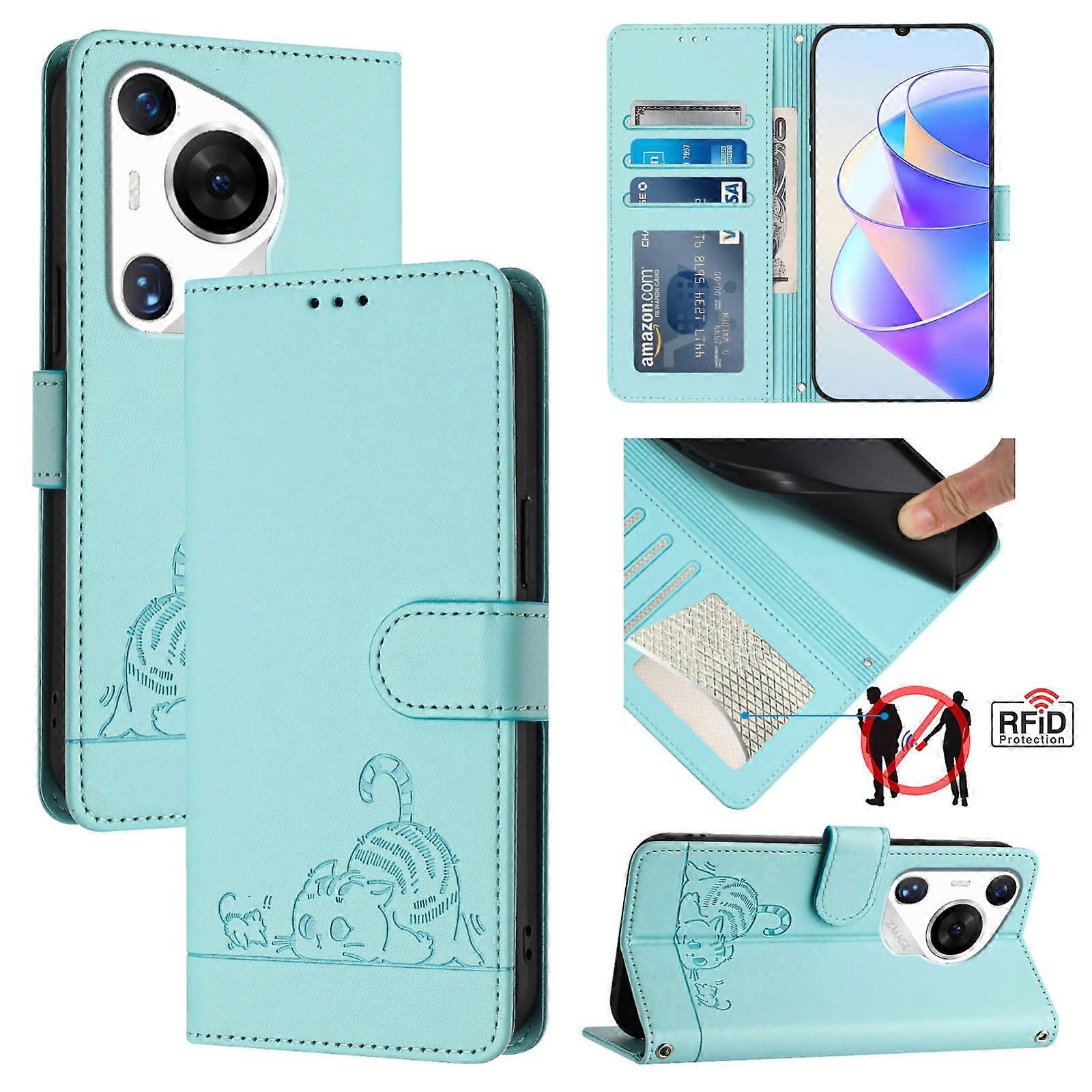Cat Rat Embossed RFID Case For Huawei Pura 70 Pro