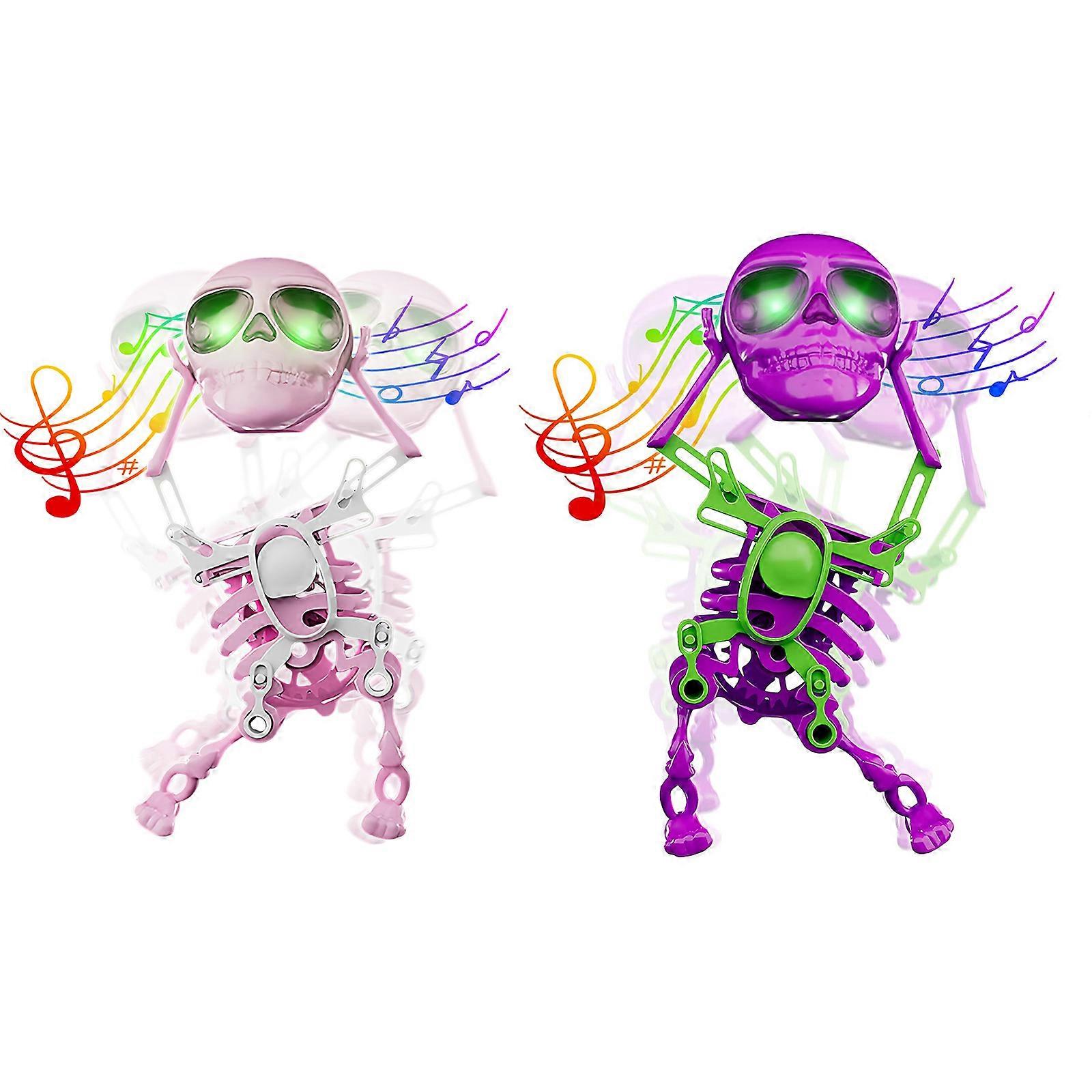 3D Printing Of Dancing Pink Swaying Skeleton Skeleton With Human Shaking Head And Sand Carving Toy