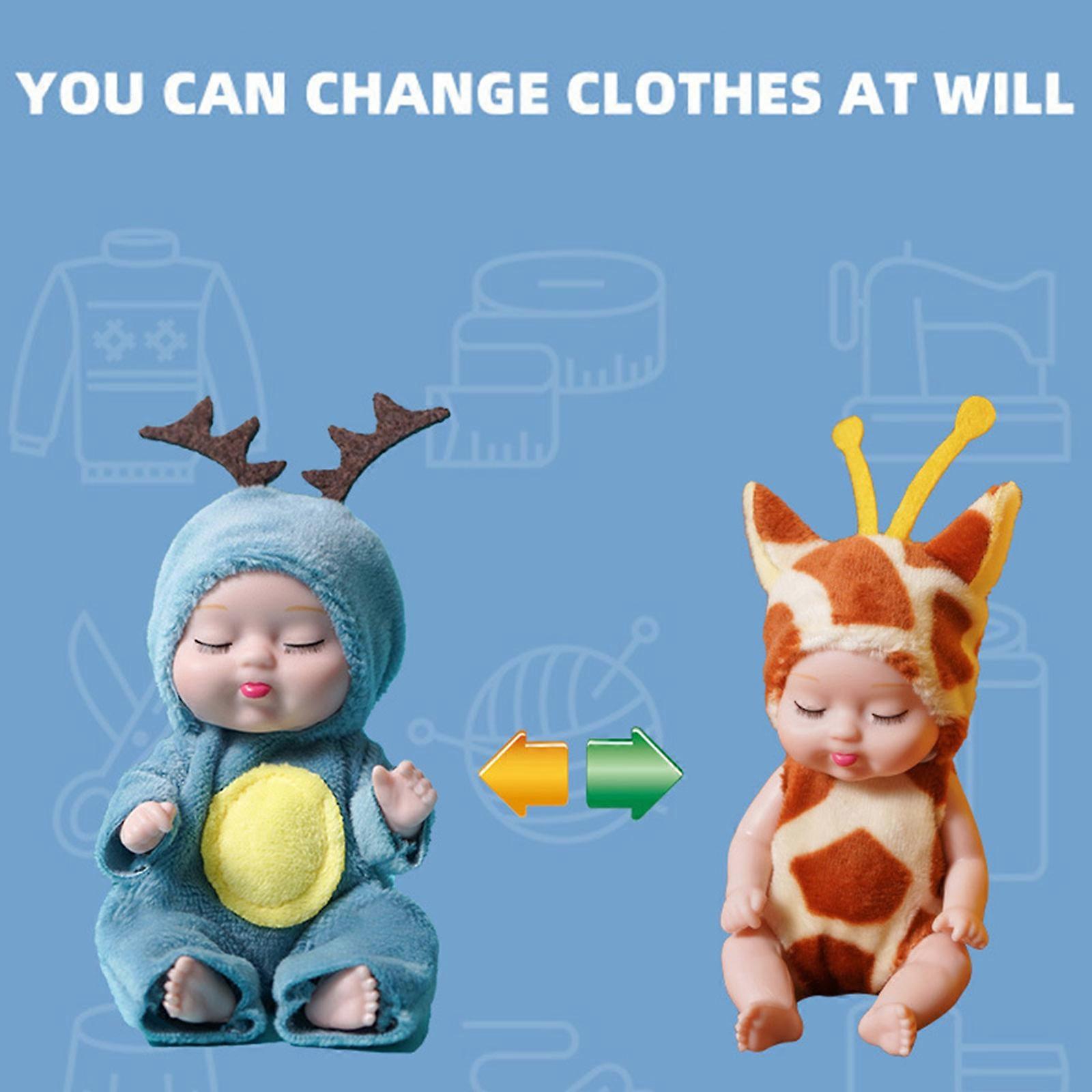 6PCS/Set Cute Soft Baby Doll Baby Dolls With Clothes Set Realistic Doll ...