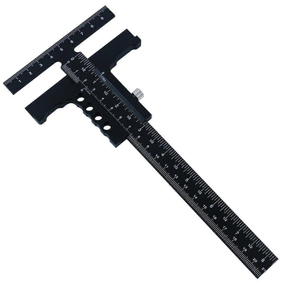 Woodworking Scriber Gauge-Aluminum Alloy Sliding Marking Gauge,-Square Scribing Measuring Marking Framing Ruler Tool B