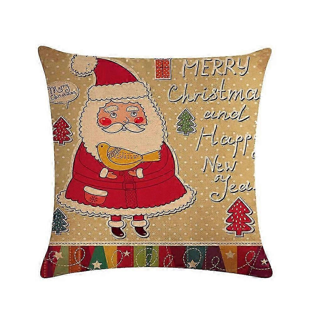 1pc Christmas And New Year Pattern Pillowcase