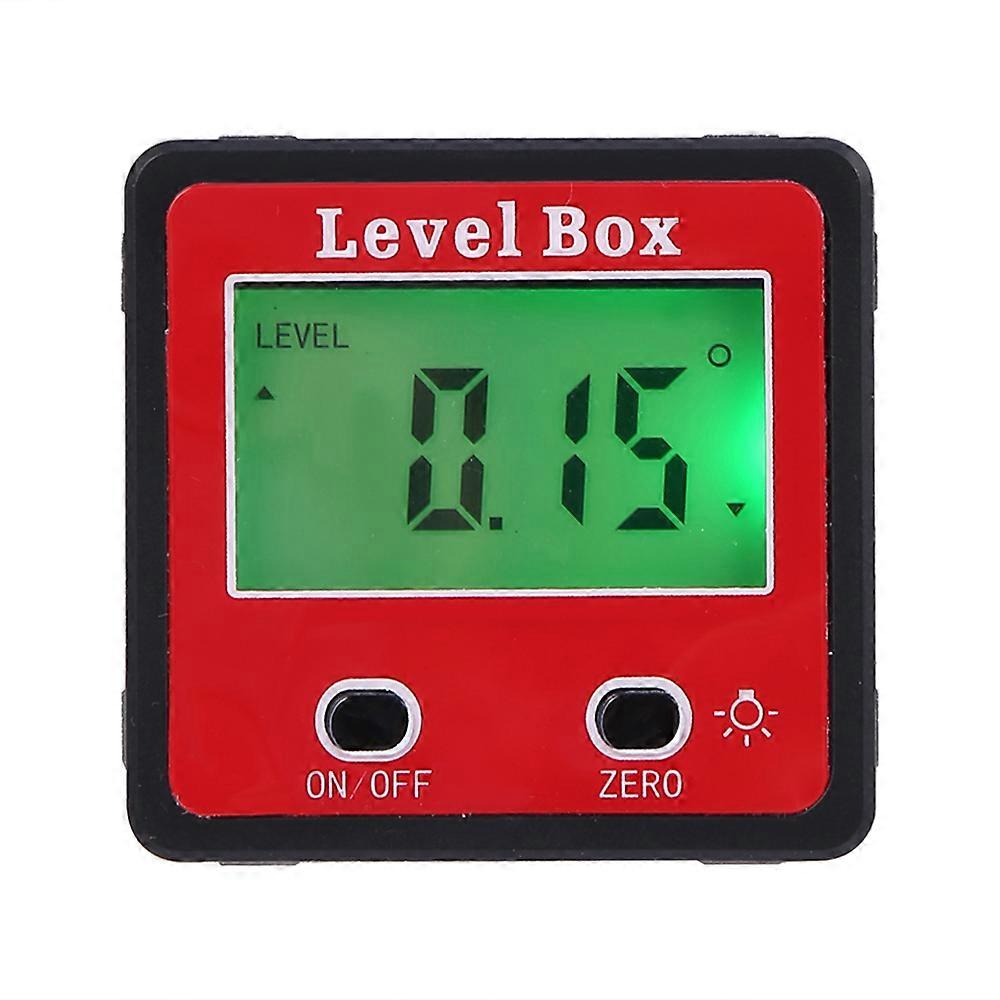 Horizontal Angle Meter Digital Protractor Inclinometer Electronic Level Box Magnetic Base Measuring Tools Red