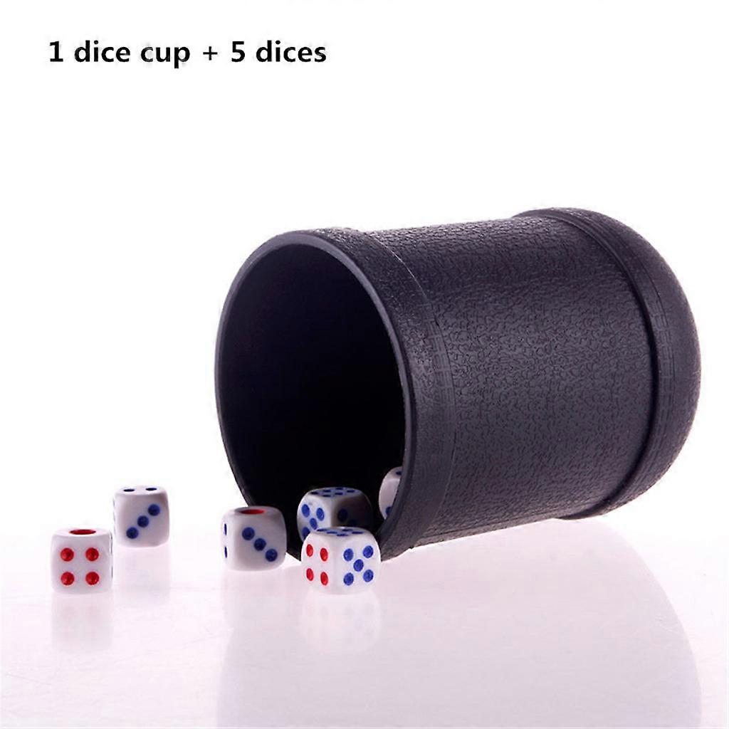 KTV Pub Casino Party Game Dice Box Dice Cup Board Game with 5 Dices