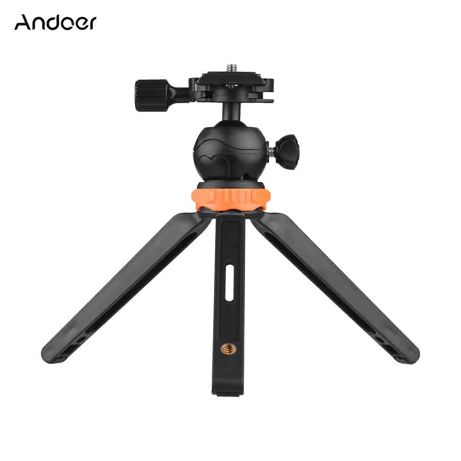 Mini Desktop Tripod with 2 Levels of Adjustable Height Max. Load Bearing 1.2KG 1/4 Inch Screw for Camera Camcorder Smartphone