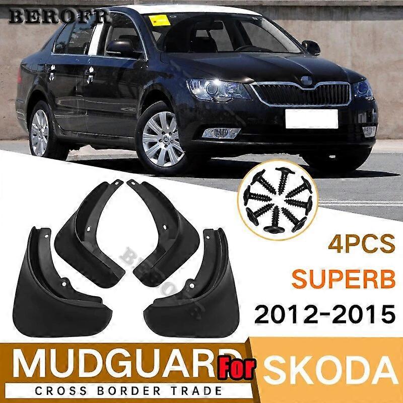 Exquisite car fenderSet Molded Car Mud Flaps For Skoda Superb 2012-2021 Mudflaps Splash Guards Mud Flap Mudguards Fender Front Rear Styling