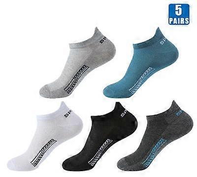 5 Pairs Of Mens Short Socks Summer Thin Mesh Breathable Socks