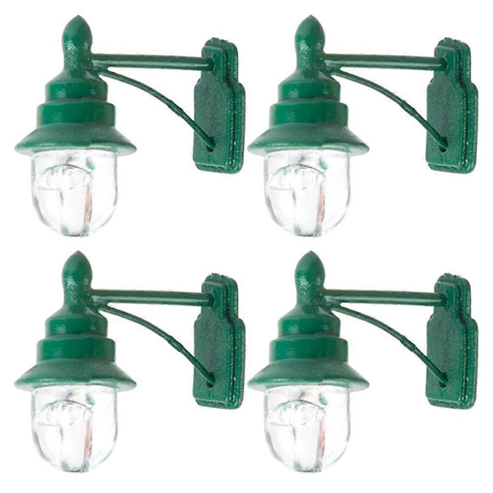4PCS Simulated Mini Yard Lights Model Light Model Sand Table Lamp Decorations