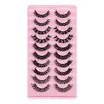 10 Pairs False Eyelashes Set 3D Multi-layered Natural Thick Curling False Eyelashes Eyelash Extension