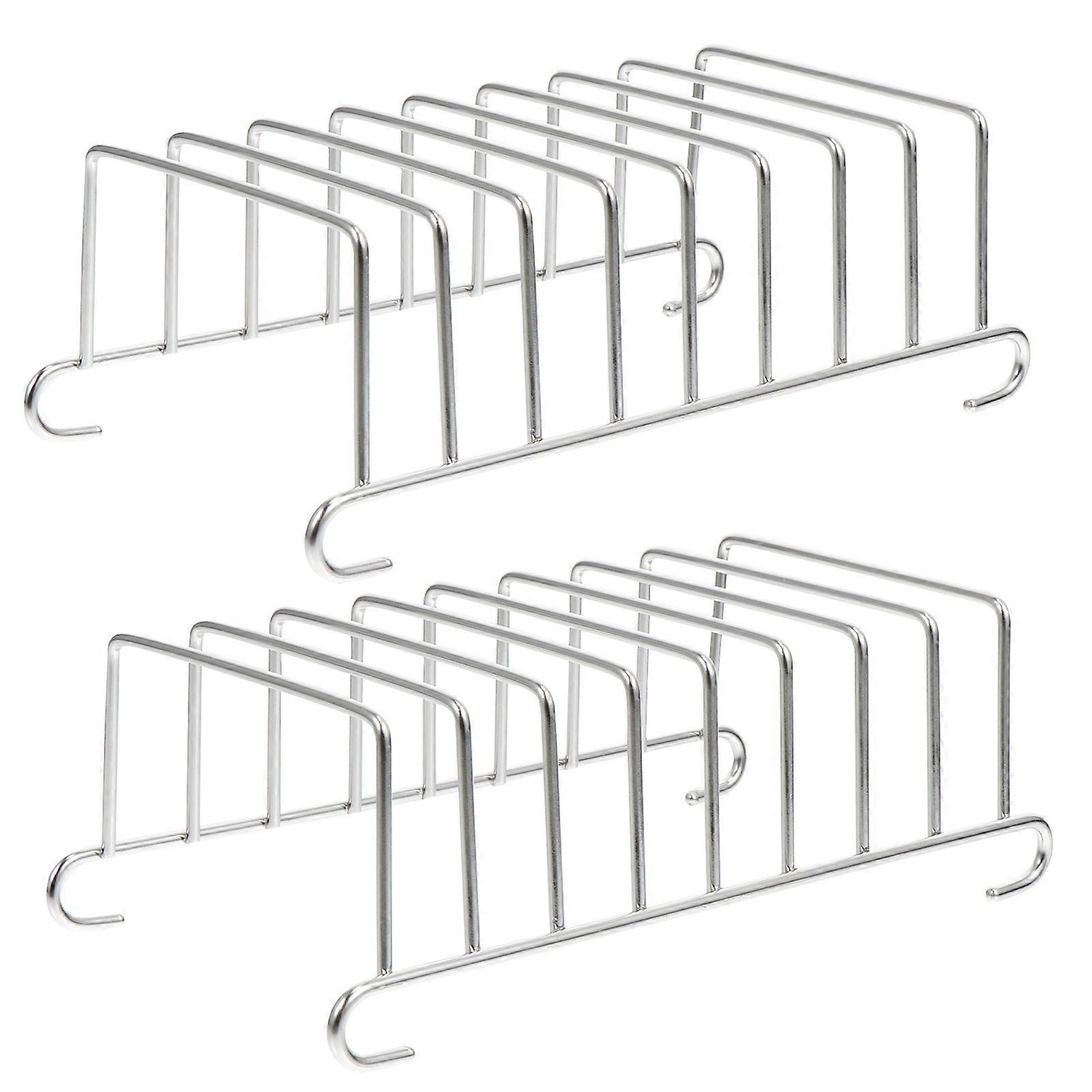 2 PCS Wire Shelf Brackets Stainless Steel Rack Loaf Slice Holder Bread Slice Holder