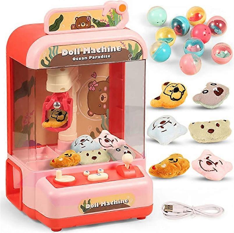 Mini Claw Machine for Kids 4-8, Candy Grabber with Music & Light