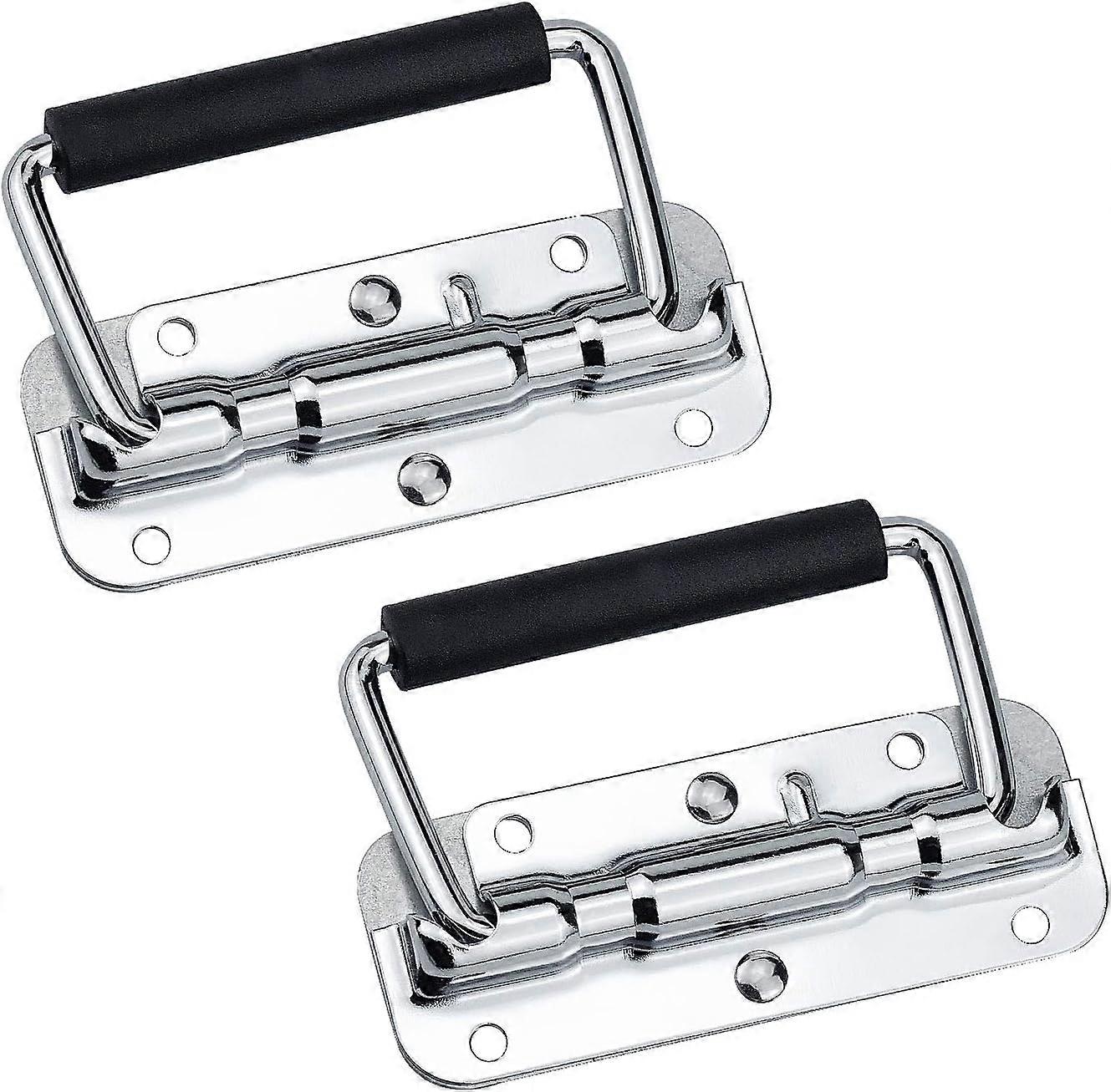 2-piece iron folding box handle 110 x 41 mm silver