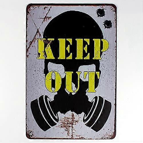 احفظ علامة التحذير علامة القصدير المعدنية بار مقهى المرآب ديكور الحائط الرجعية خمر 8 × 12 بوصة