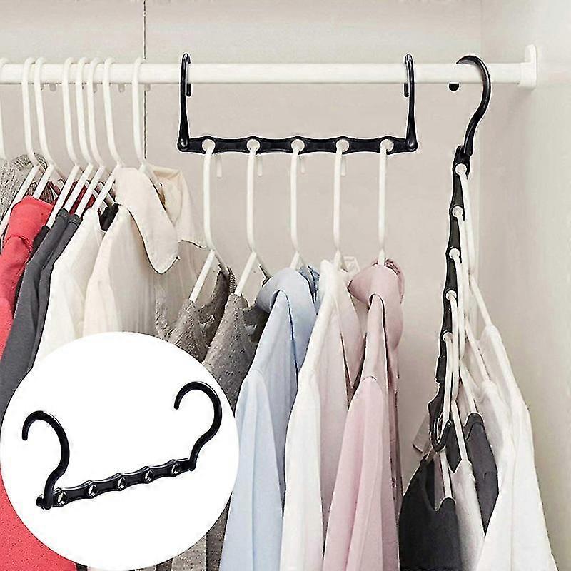 5 Hole Magic Clothes Hanger Multifunction Durable Folding Rack Rotating Clothes Hangers
