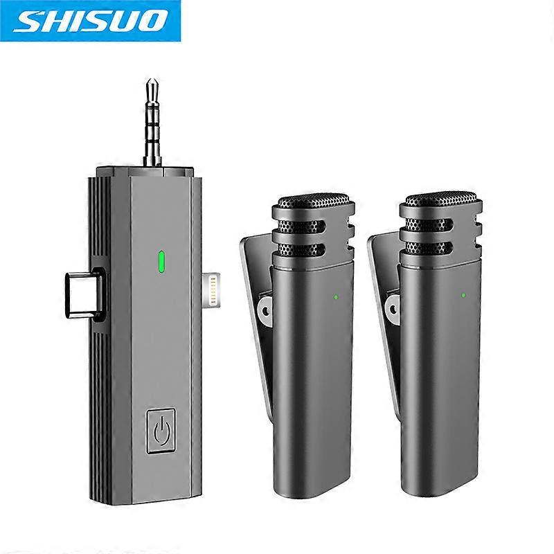 3 IN 1 Wireless 3.5mm Lavalier Microphone Condenser For Camera Speaker Recording