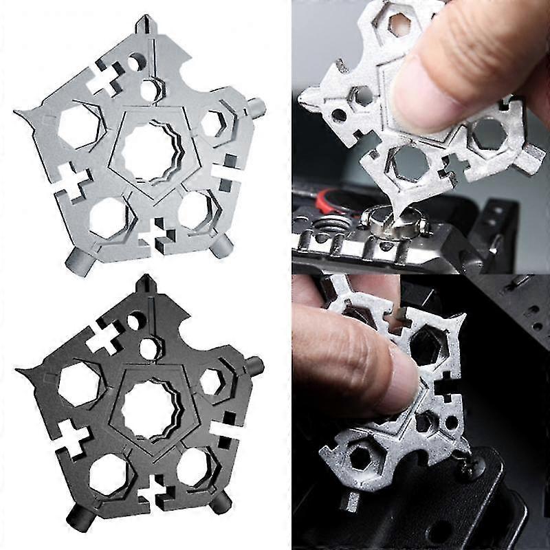 23 In 1 Snowflake Multi Tool Fidget Spinner, Keychain Screwdriver Flat Phillips Screwdriver Kit Great Gift