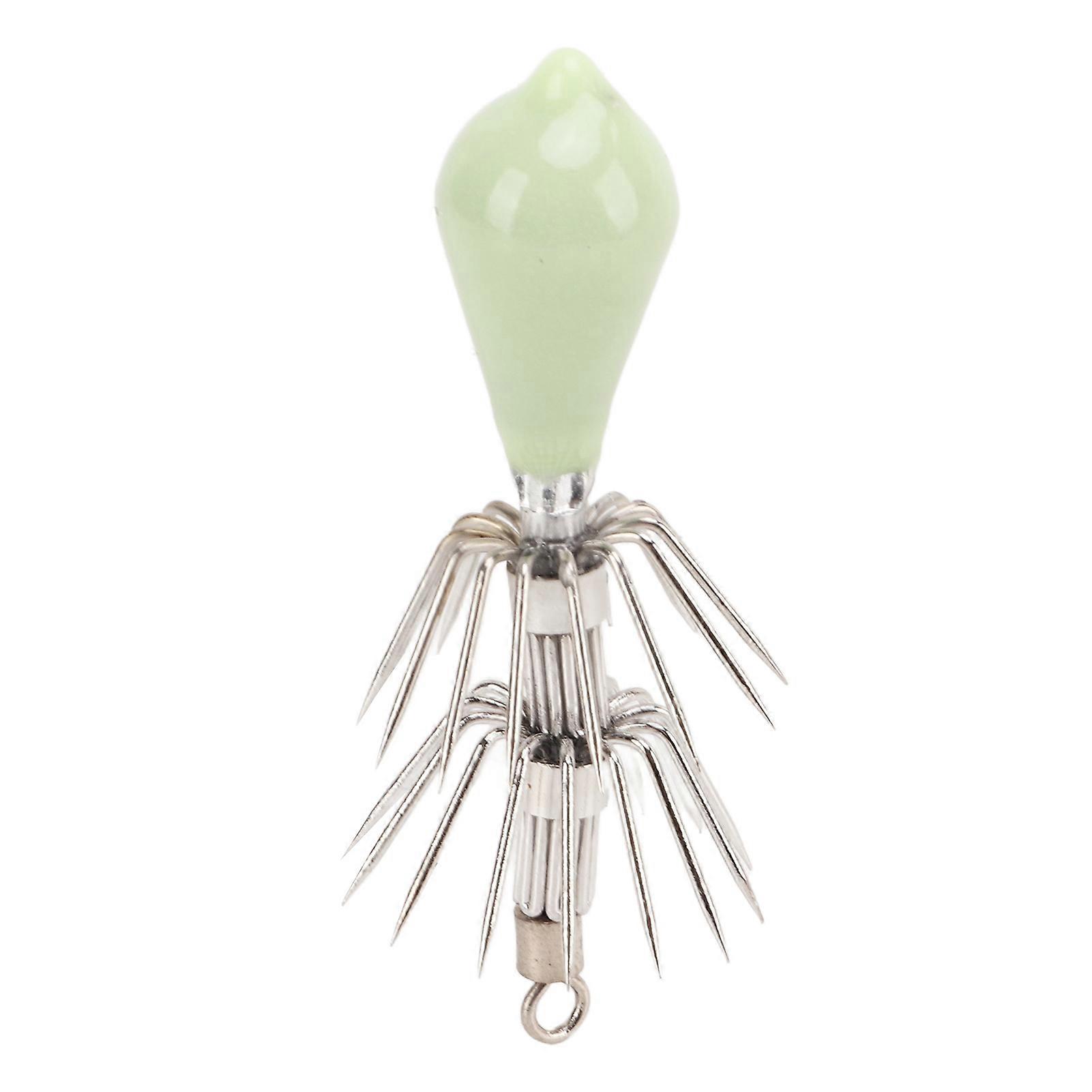 Glow in The Dark Fishing Hooks Luminous Octopus Jig Hooks Fishing Lure Bait Tackle for Saltwater11g