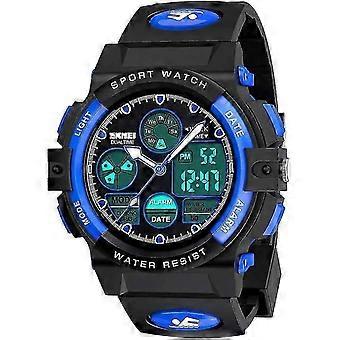 Kids Digital Sports Watch, Boys Girls Waterproof Sports Outdoor Watch Kids Leisure Electronic Analog Quartz Watch with Alarm Stopwatch robin blue