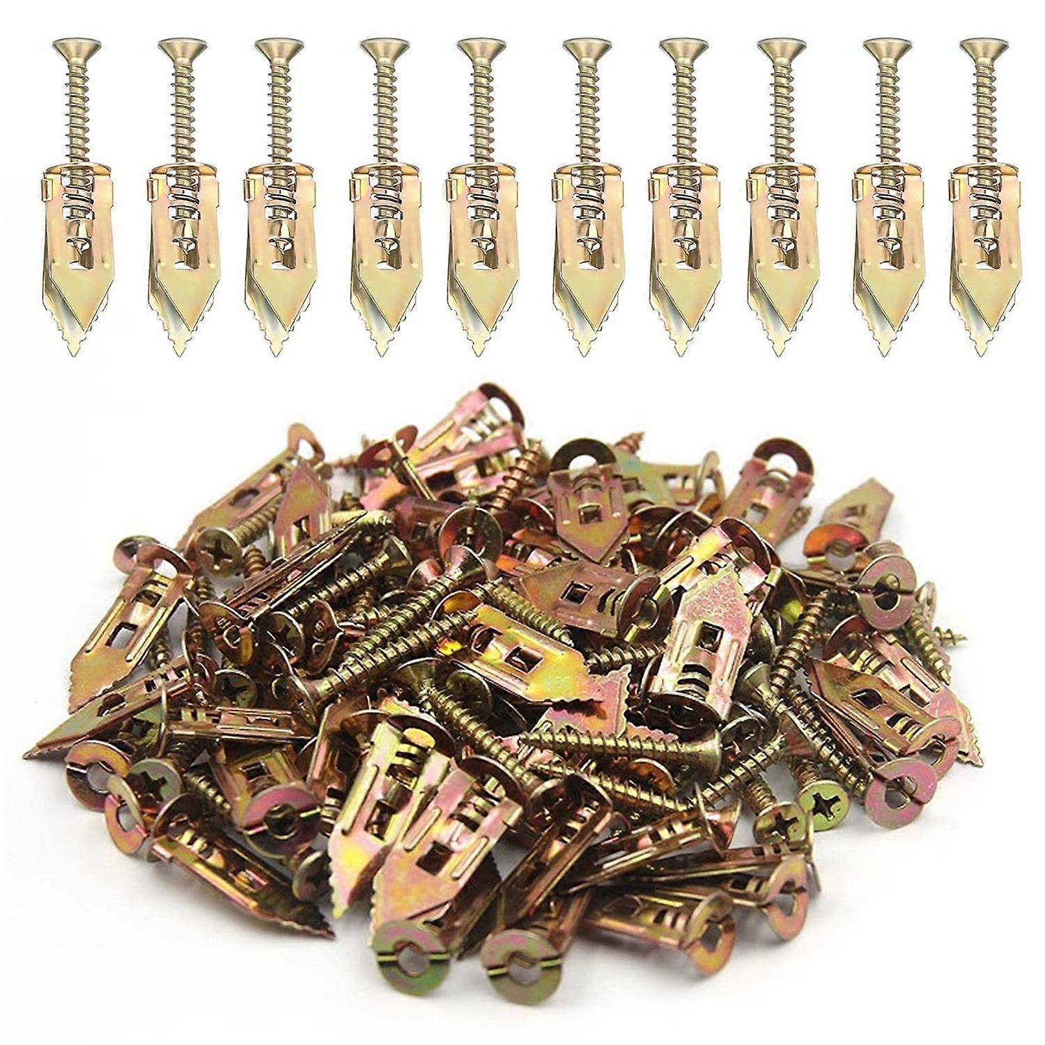 Expansion Screw Drywall Anchors Kit Rustproof Corrosion Resistant Easy Installation Versatile Carbon
