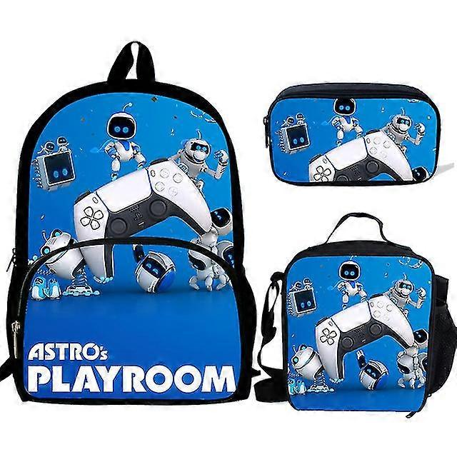 3 قطع Mochila Astros Playroom طباعة حقيبة ظهر للأولاد والبنات حقيبة ظهر مدرسية للأطفال نمط حقيبة الكتب حزمة حقيبة ظهر مدرسية للأطفال