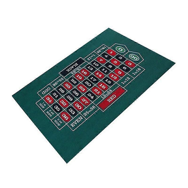 Tabletop Casino Felt Layout - Double-sided Poker Game Mat For Texas Holdem And Blackjack Professional Grade Roulette