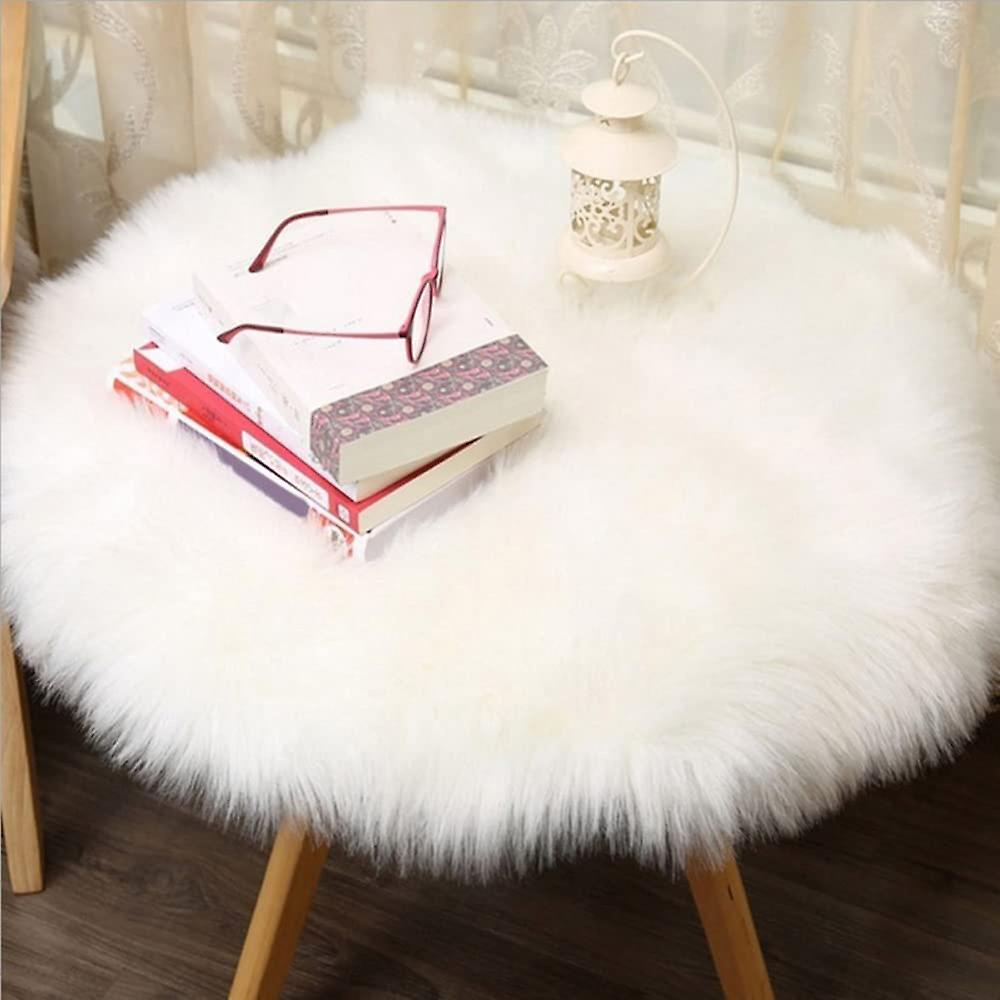 Heart Shaped Wool Imitation Sheepskin Rugs Faux Non Slip Bedroom Carpet Mats Soft 30 40cm Rugs Machine Washable Shag Rug Nursery Throw Bed Living Kid - Foto 9