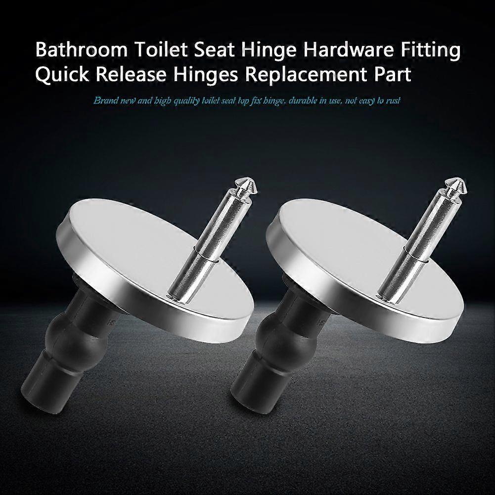 1 Pair Bathroom Toilet Seat Hinge Hardware Fitting Quick Release Hinges Replacement Part