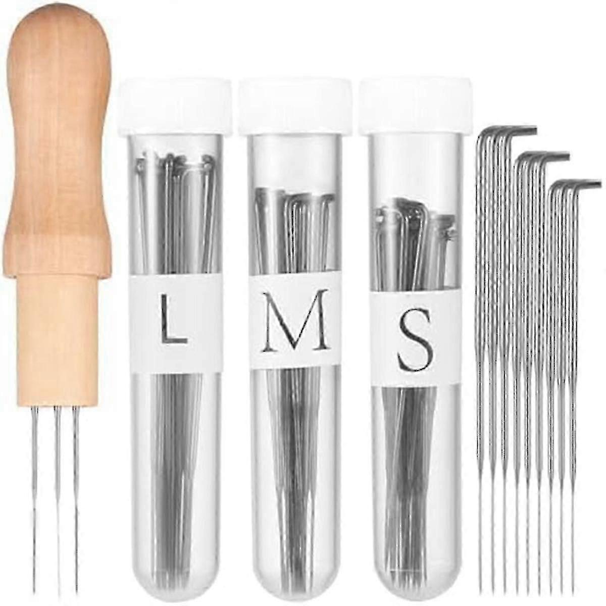 Needle Felting Kit,Wool Felting Needles Tool Needle Felting Supplies Felting Needles,3Sizes Felting Needles compatible with Beginner