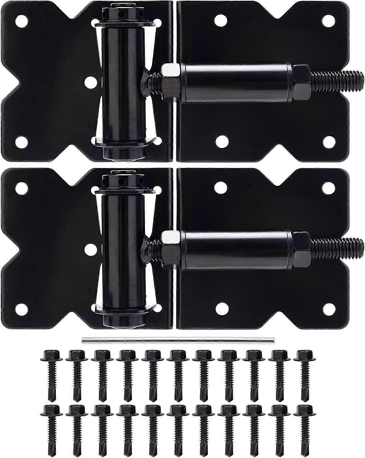Self Closing 90 Degree Adjustable Design Gate Hinges Kit for Outdoor Fences