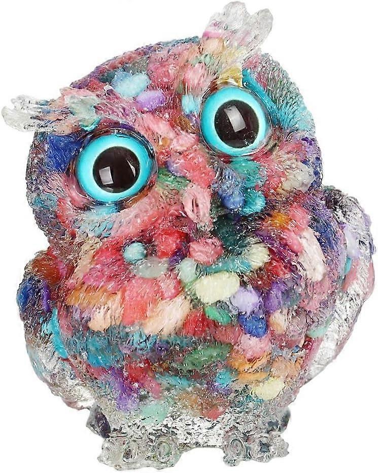 Owl Statue Decorative Sculpture in Quartz Material for Office Desk Decor 10-Inch Size Unique Home Accent