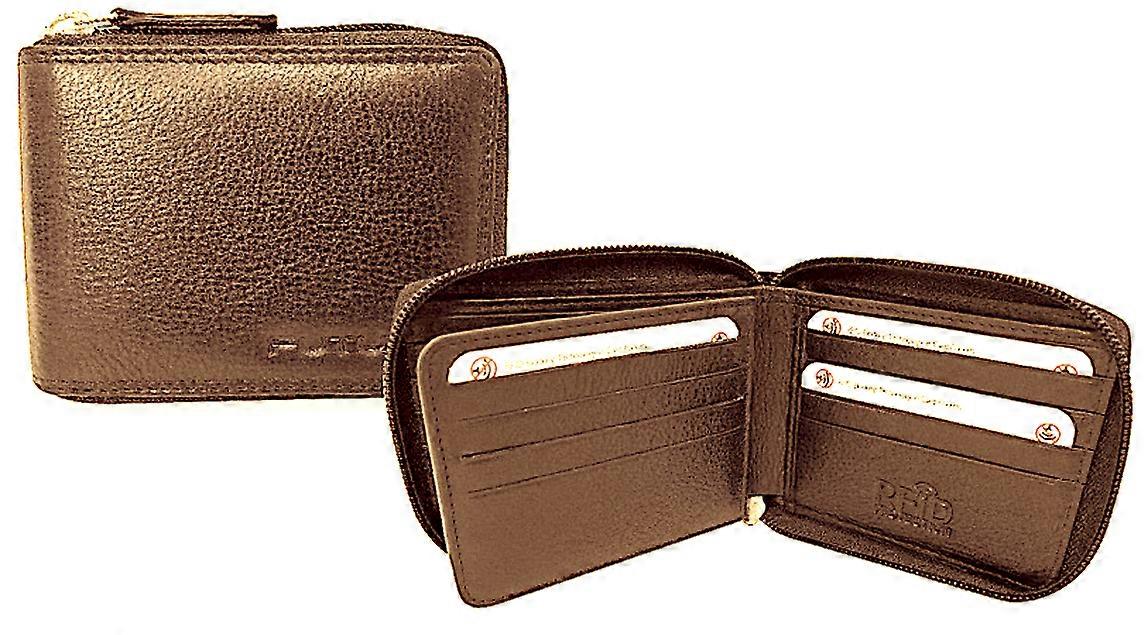 Futura Leather Zip Around Mens Genuine Leather Wallet w/ RFID Protection