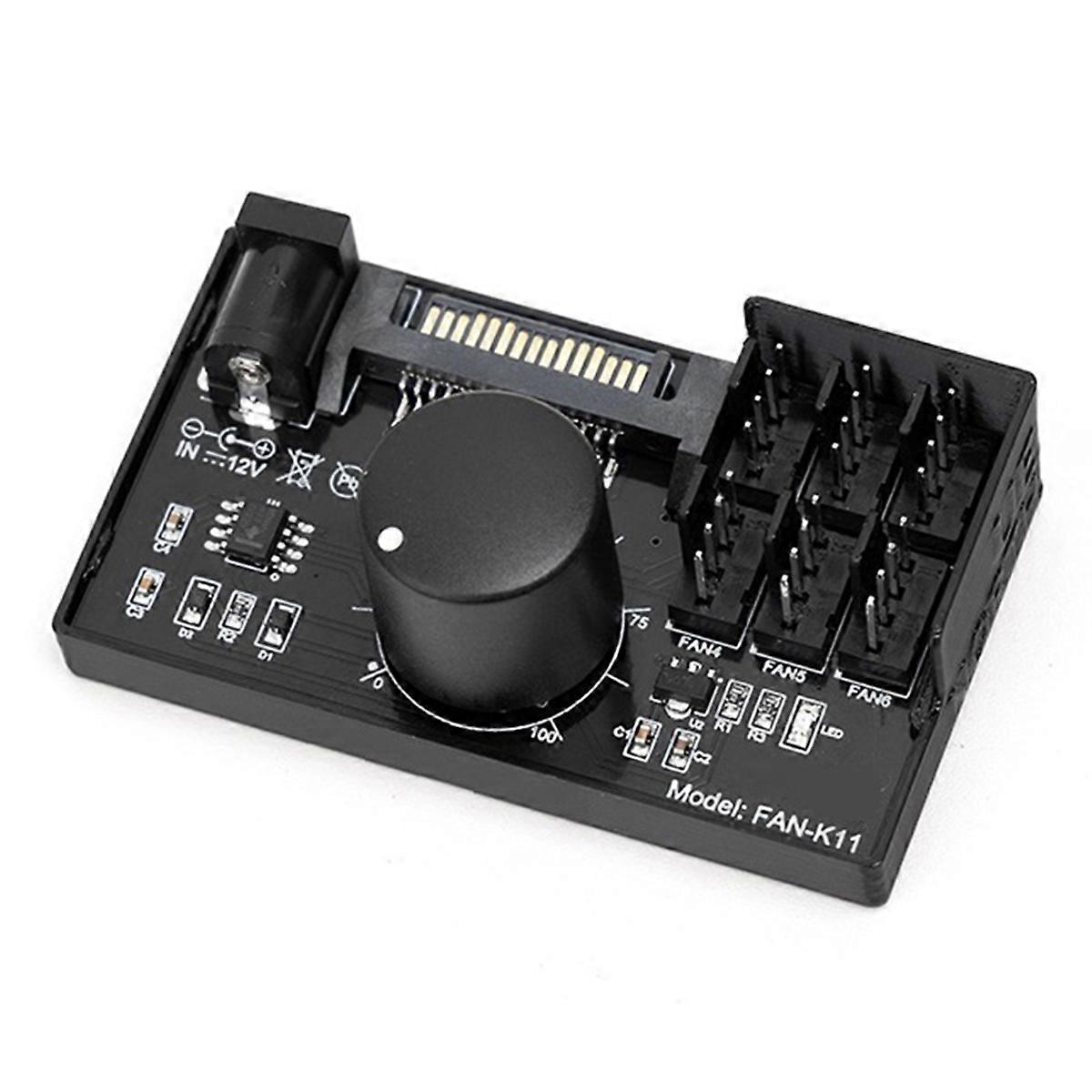 PWM Fan Speed Controller High Power Sata DC Power 4Pin Fan Governor NAS Server Fan Speed Control PWM Speed Regulation