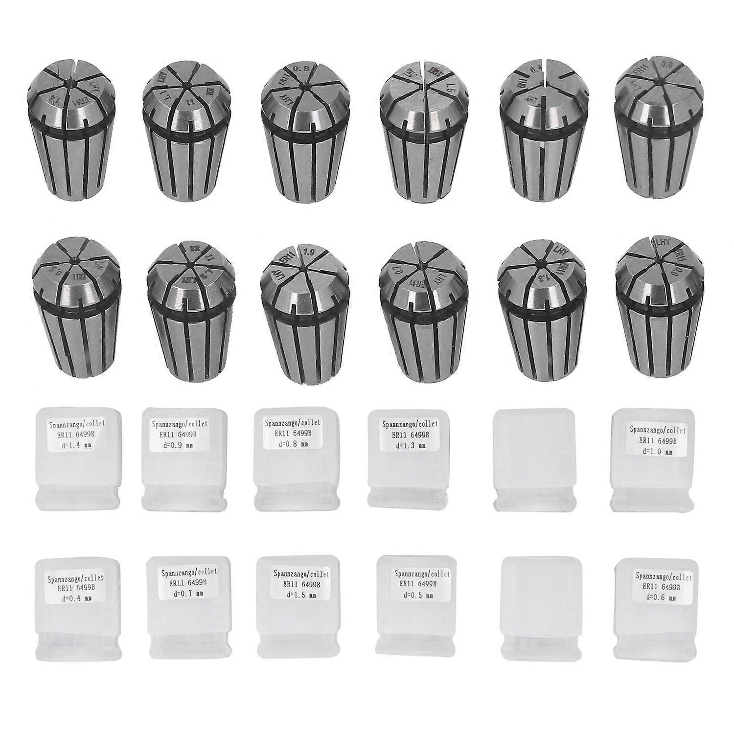 12Pcs Collet Chuck High Accuracy ER11 Spring Collet Set for CNC Engraving Machine Milling Lathe Tool