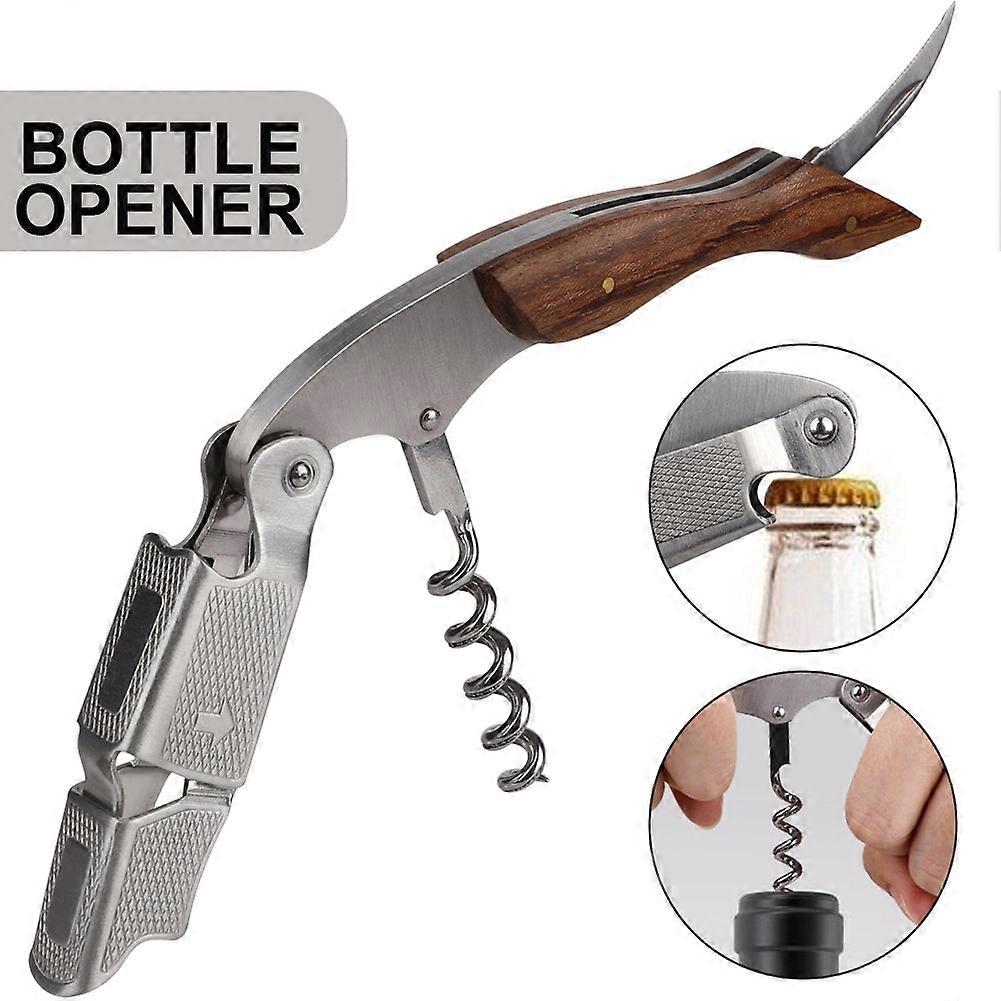 Versatile Wine and Beer Bottle Opener for Servers and Waiters