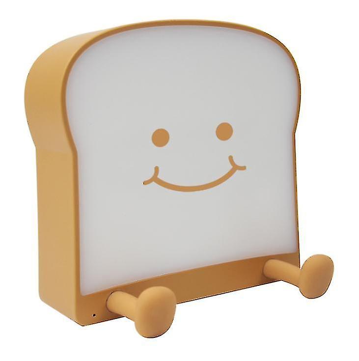 Toast Bread Night Light Usb Rechargeable Timer Light Single And Double Side Luminous Bedside Light