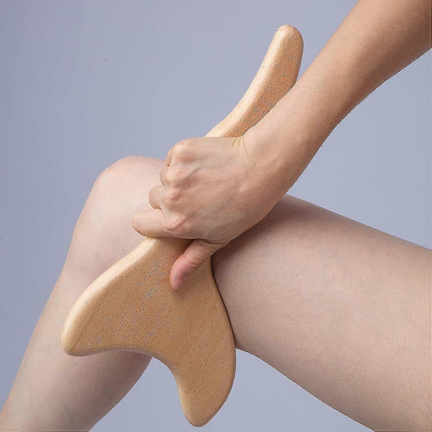 リンパドレナージツール - ウッドグアシャセラピーマッサージツール - アンチセルライトパドルマッサージャー