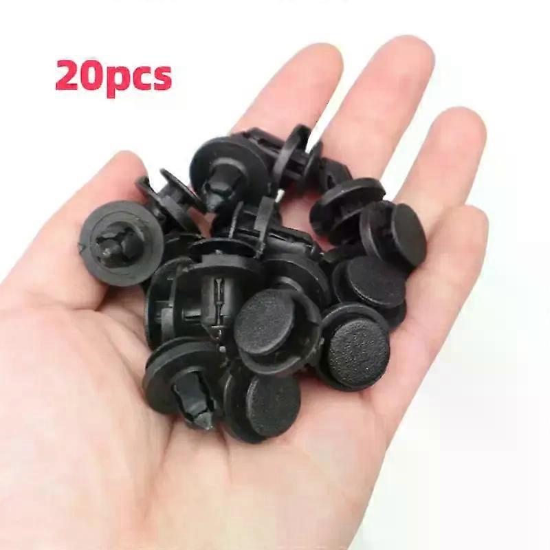 10/20 / 50pcs 8mm Diamètre 8mm Noir Véhicule Pare-chocs Porte Panneau Fender Liner Clips Retainer Plastique Auto Fixations Rivets Clips