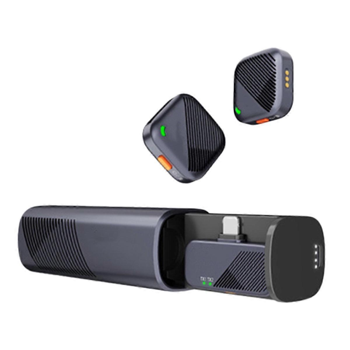 Mini Microphone 2.4GHz Wireless Microphone System Receiver Transmitter for Vlog Live Streaming Port