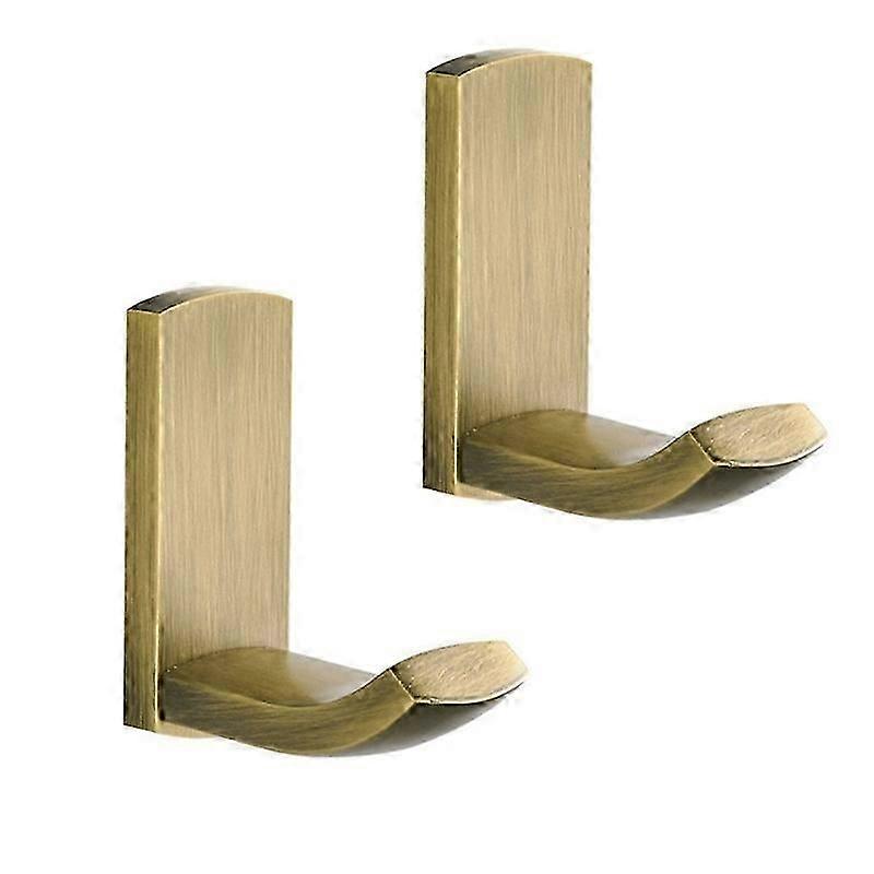 2-Piece Bathroom Towel Hook Wall Mounted Clothes Hook - Brown