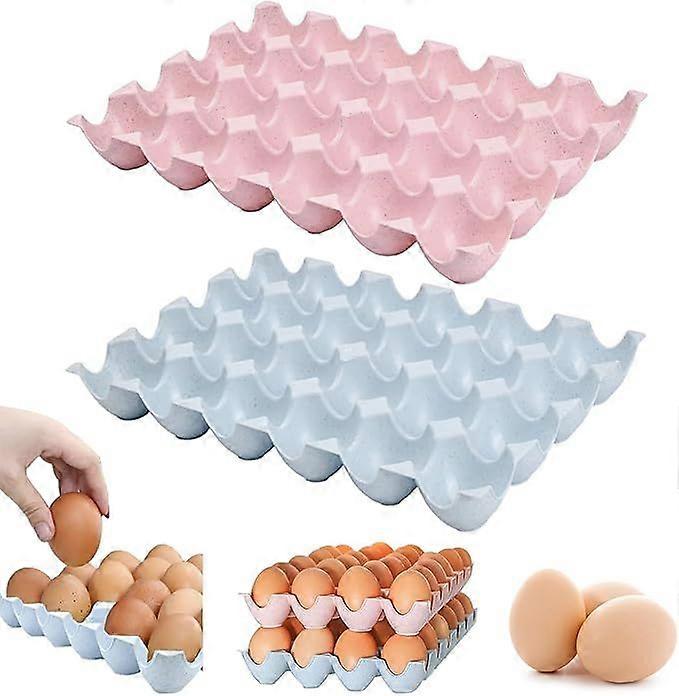 Pieces Egg Dispenser, Plastic Egg Tray, Egg Box, Stackable Egg Storage Boxes, Stackable Plastic Egg Box, Fridge Egg Holder, (2 Colors)