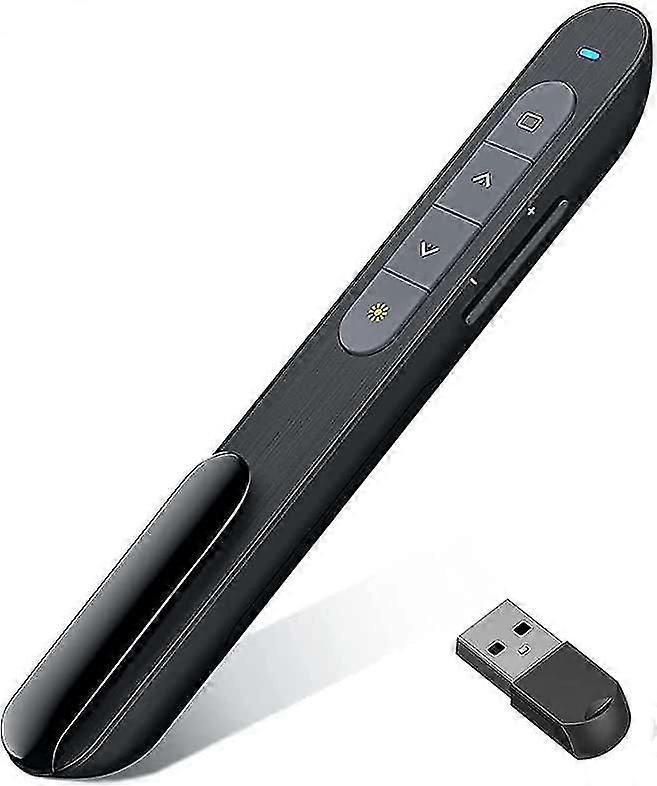 Wireless Presenter, Wireless Slide Presenter, USB-Aufladung, Hyperlink-Unterstützung, Lautstärkeregelung, PowerPoint-Fernbedienung, verfügbar für Windows, Mac oder