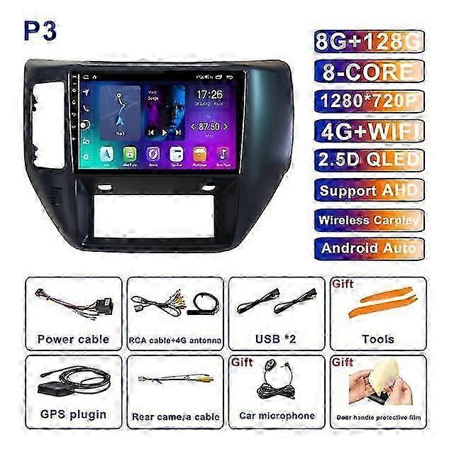 Android 11 For Nissan Patrol 2004 - 2011 DVR ADAS Car Radio GPS Navigation Bluetooth Multimedia Player QLED Screen 4G LTE DSP