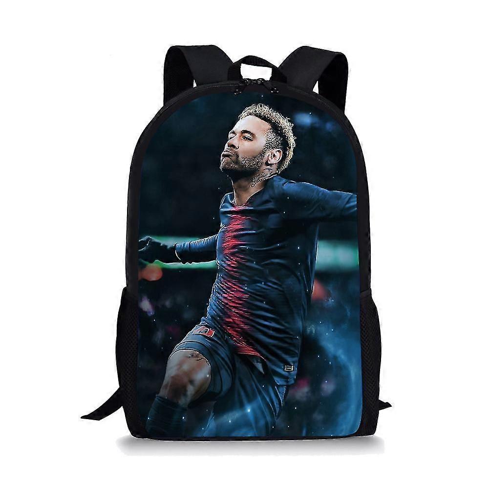 Fotboll-stjärna-neymar Jr Skolväskor för pojkar Flickor 3d Print Skolryggsäckar Barnväska Dagis Ryggsäck Barnbokväska