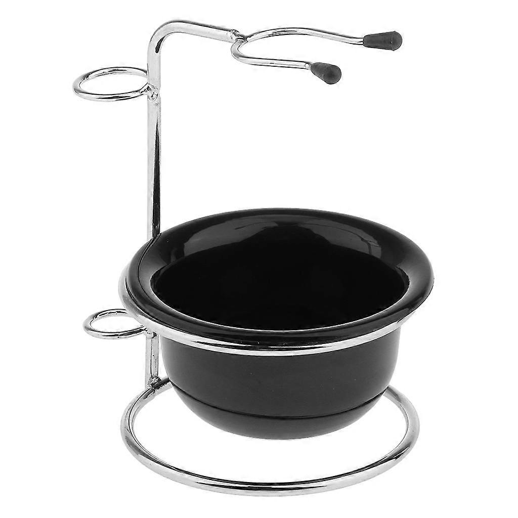 Set van 2 stuks Heren Scheerkwast Scheermes Stand Houder & Acryl Scheerkom Kit