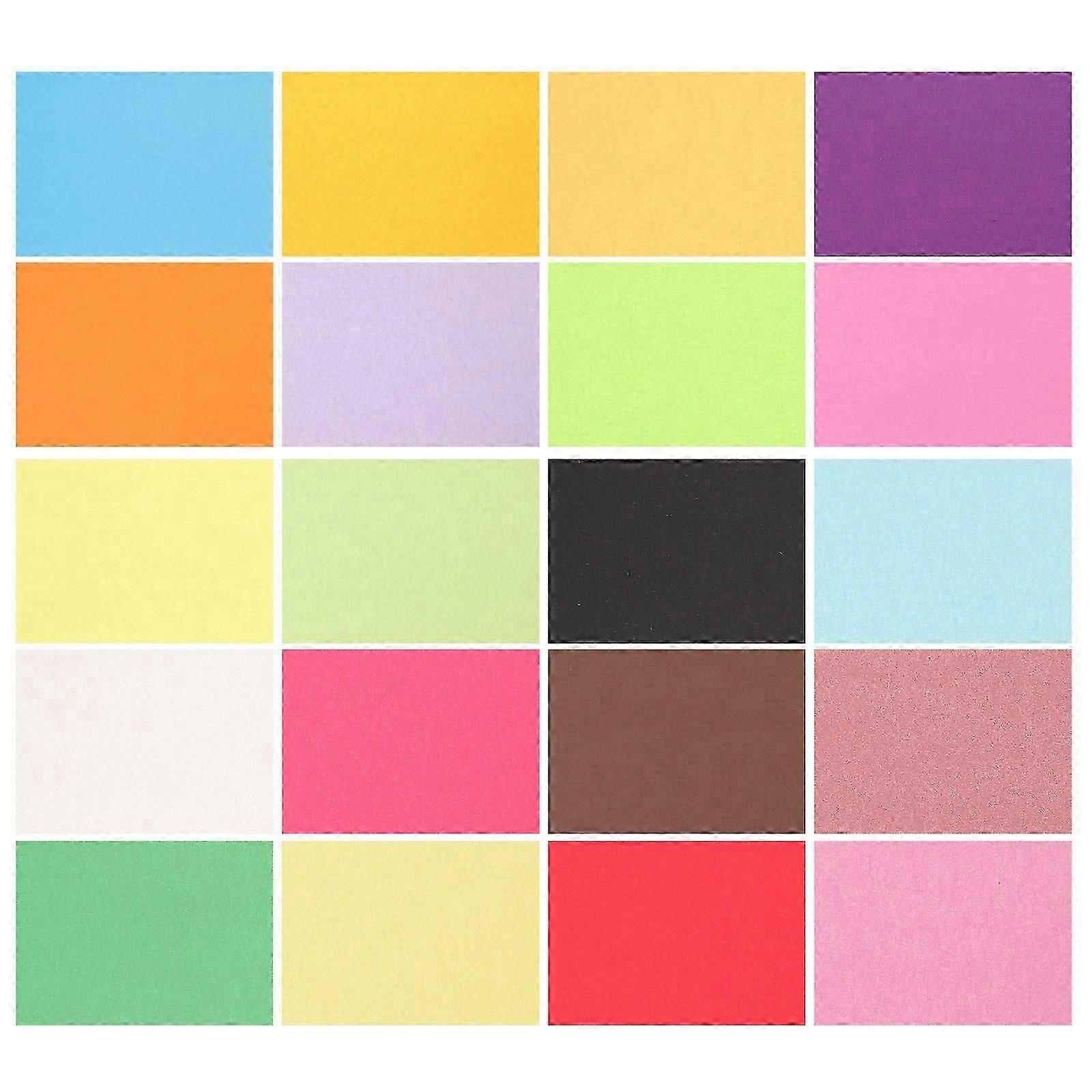 100PCS Colored Copy Paper DIY Hand Craft Paper Handmade Paper Folding for Kids Size A4(Mixed 20 Color)