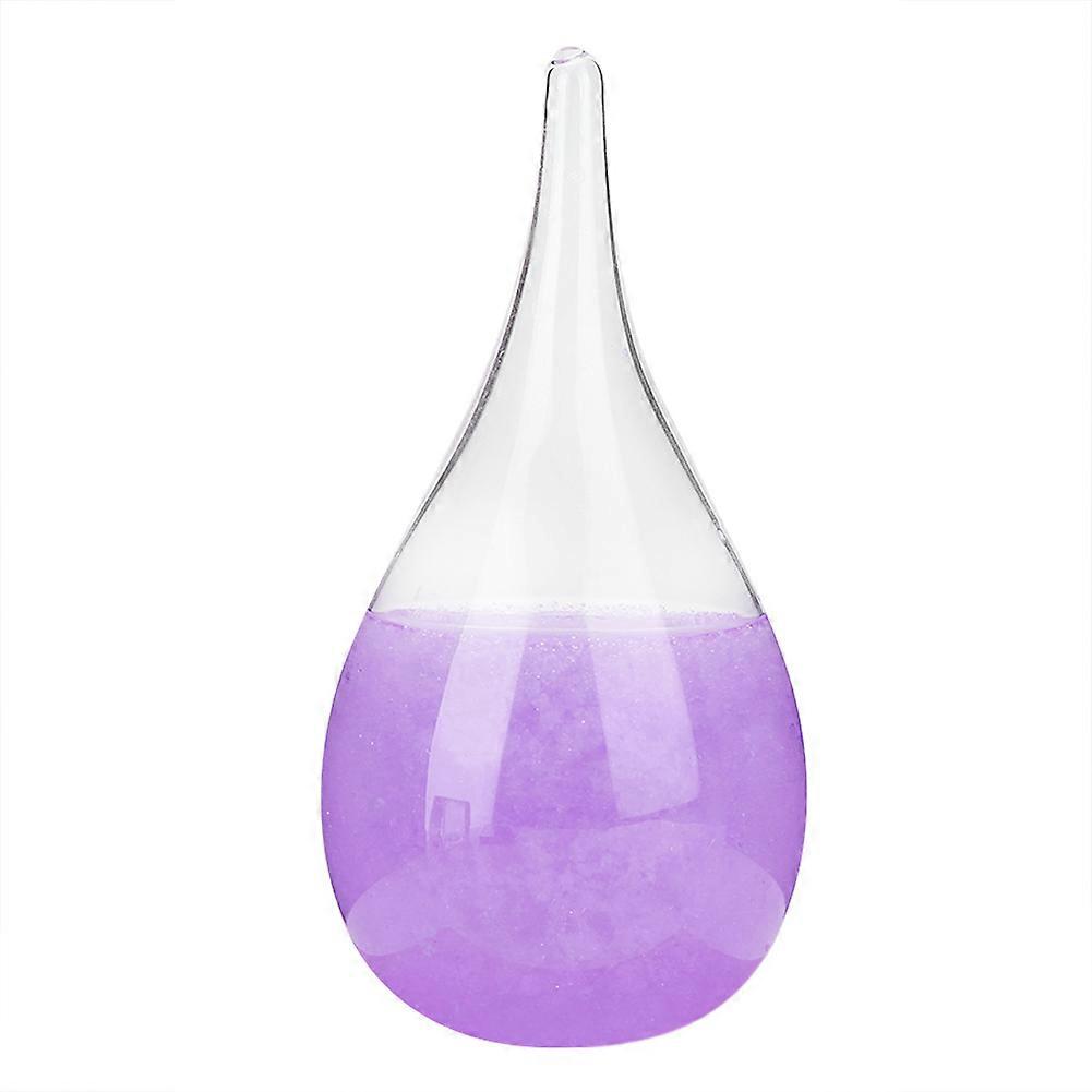 Drop Shaped Weather Forecast Glass Bottle For Home Decor Without Base Clear Glass Desk Ornament