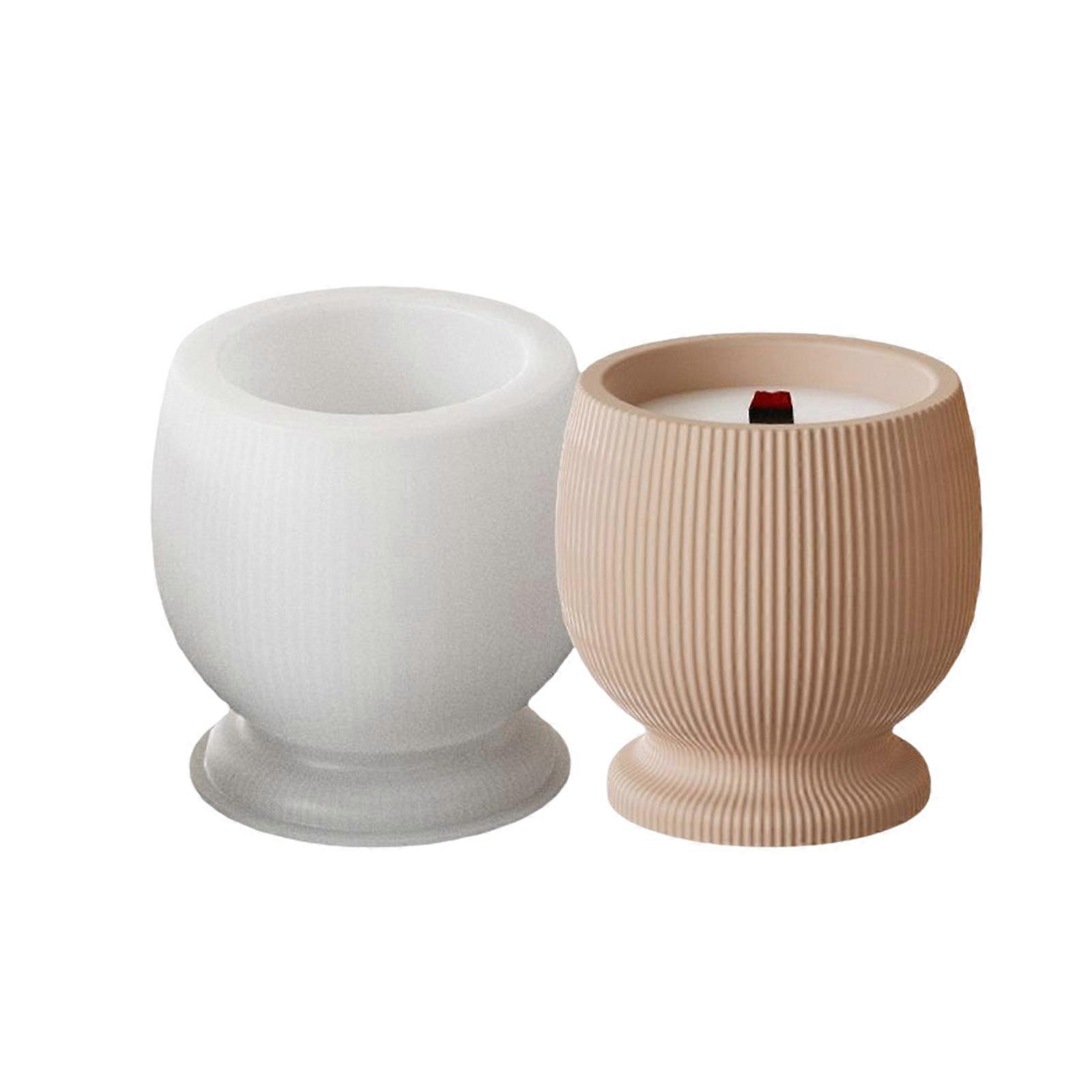 Multipurpose Sturdy Silicone Goblet Candle Holder Mould Set Portable for Resin Plaster Craft Supplies Assorted Sizes